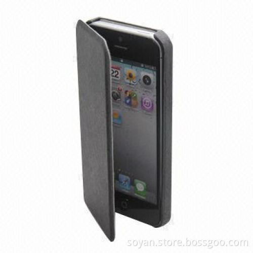Book-open design soft PU leather case for Apple iPhone, in black for business men, many brand model